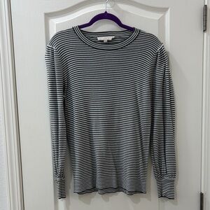 LOFT Striped Long Sleeve Crew sz L